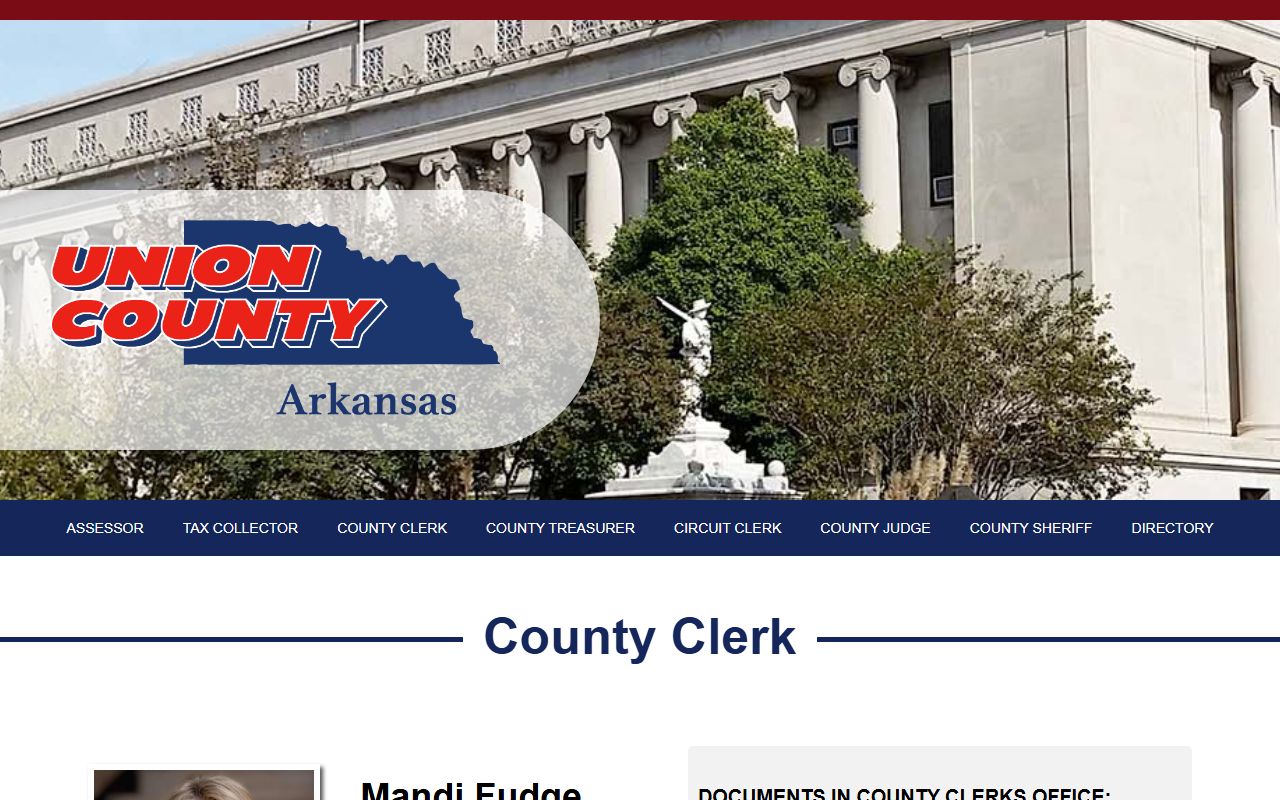 Union County Clerk website, the county record source for El Dorado Death Index research