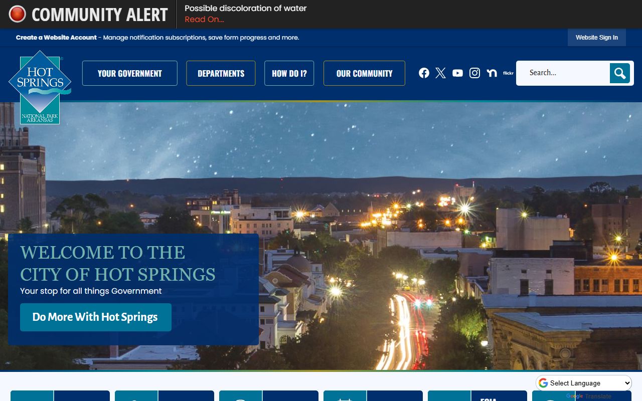 Hot Springs City Clerk official website for municipal records supporting Hot Springs Death Index research