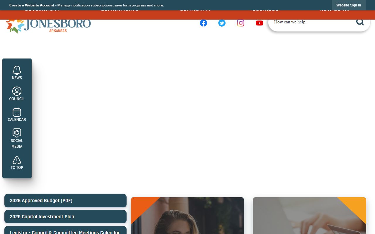 Jonesboro City Clerk official website, the custodian of municipal records for Jonesboro Death Index research