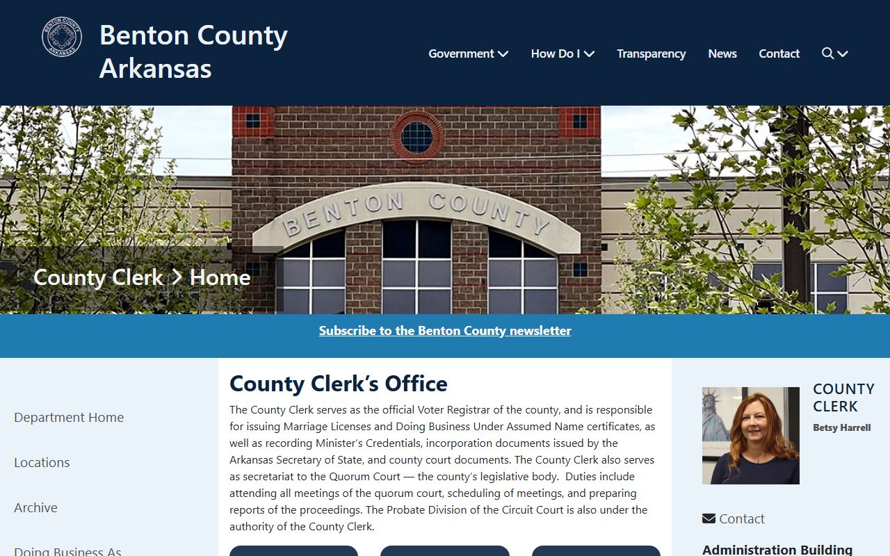 Benton County Clerk office maintains probate and marriage records useful for death index research