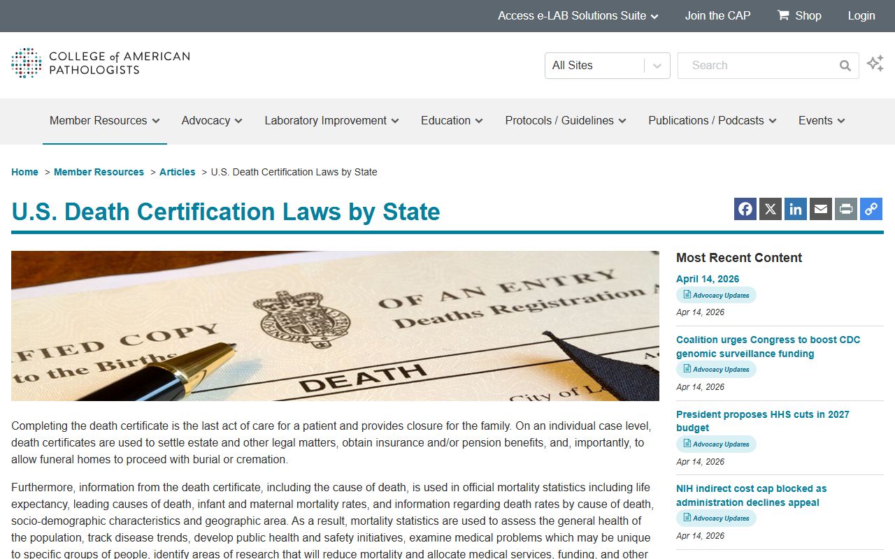 Arkansas death certification laws and physician requirements overview